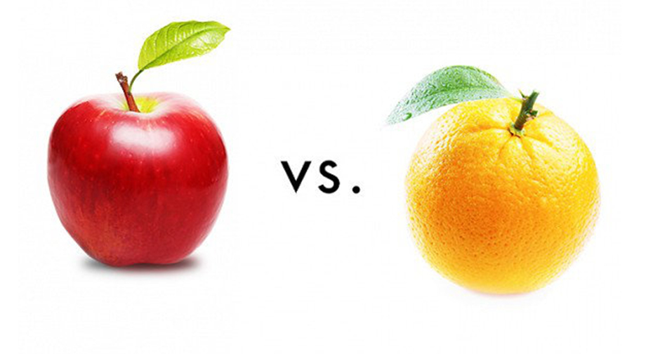 apples versus oranges