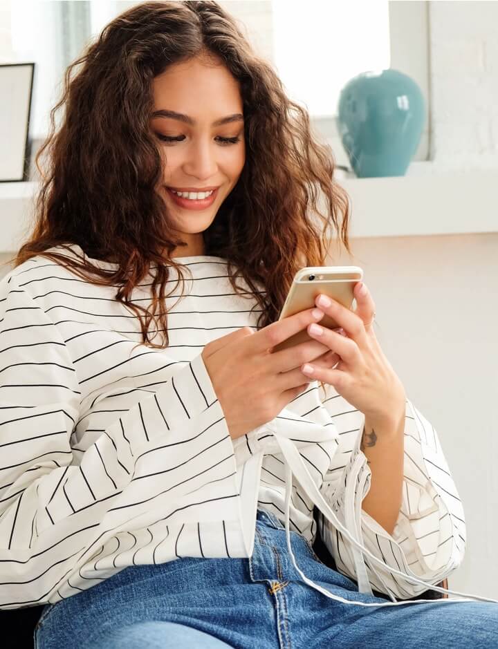 woman on phone